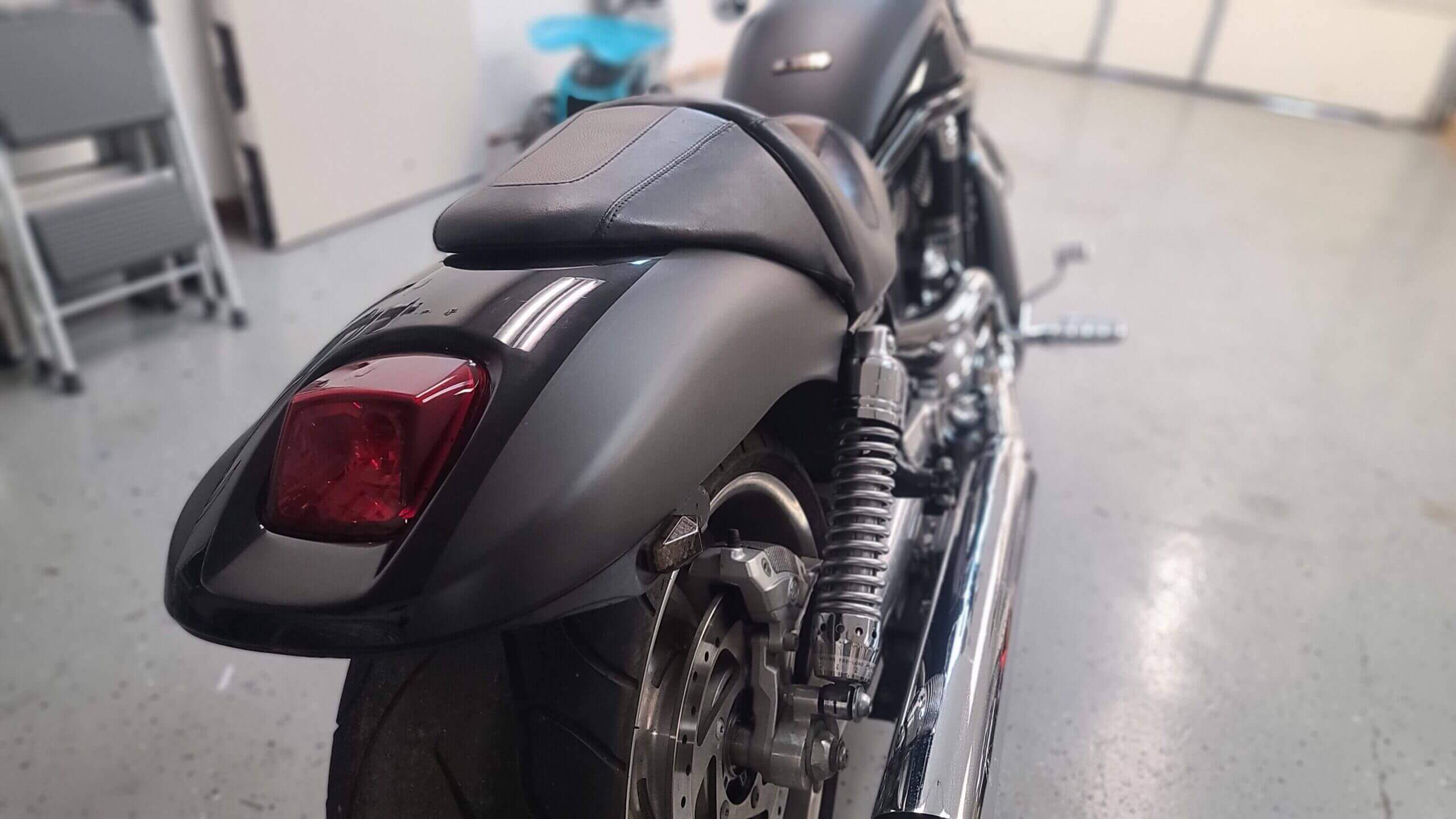 black back end motorcycle wrap