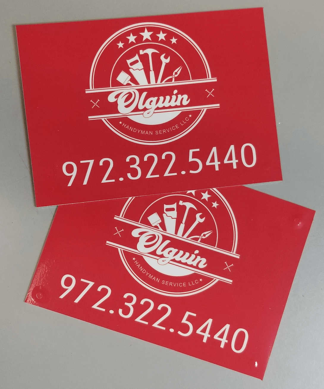 custom printed colored signs