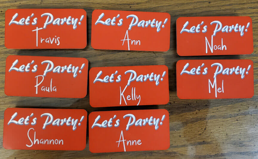 custom printed name tags