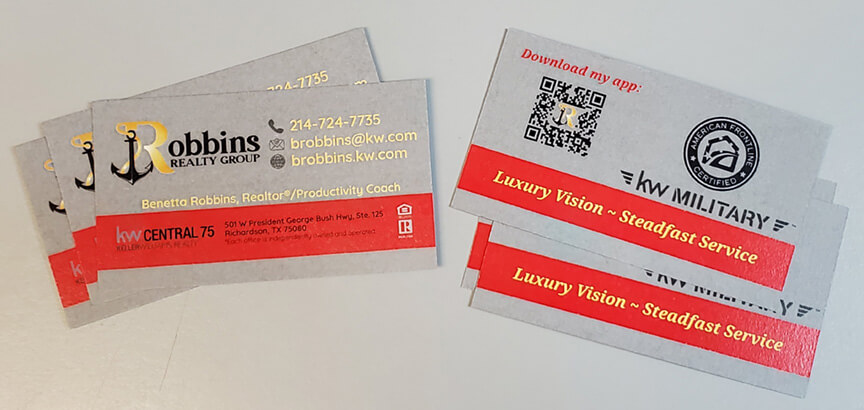 business cards and other printing needs